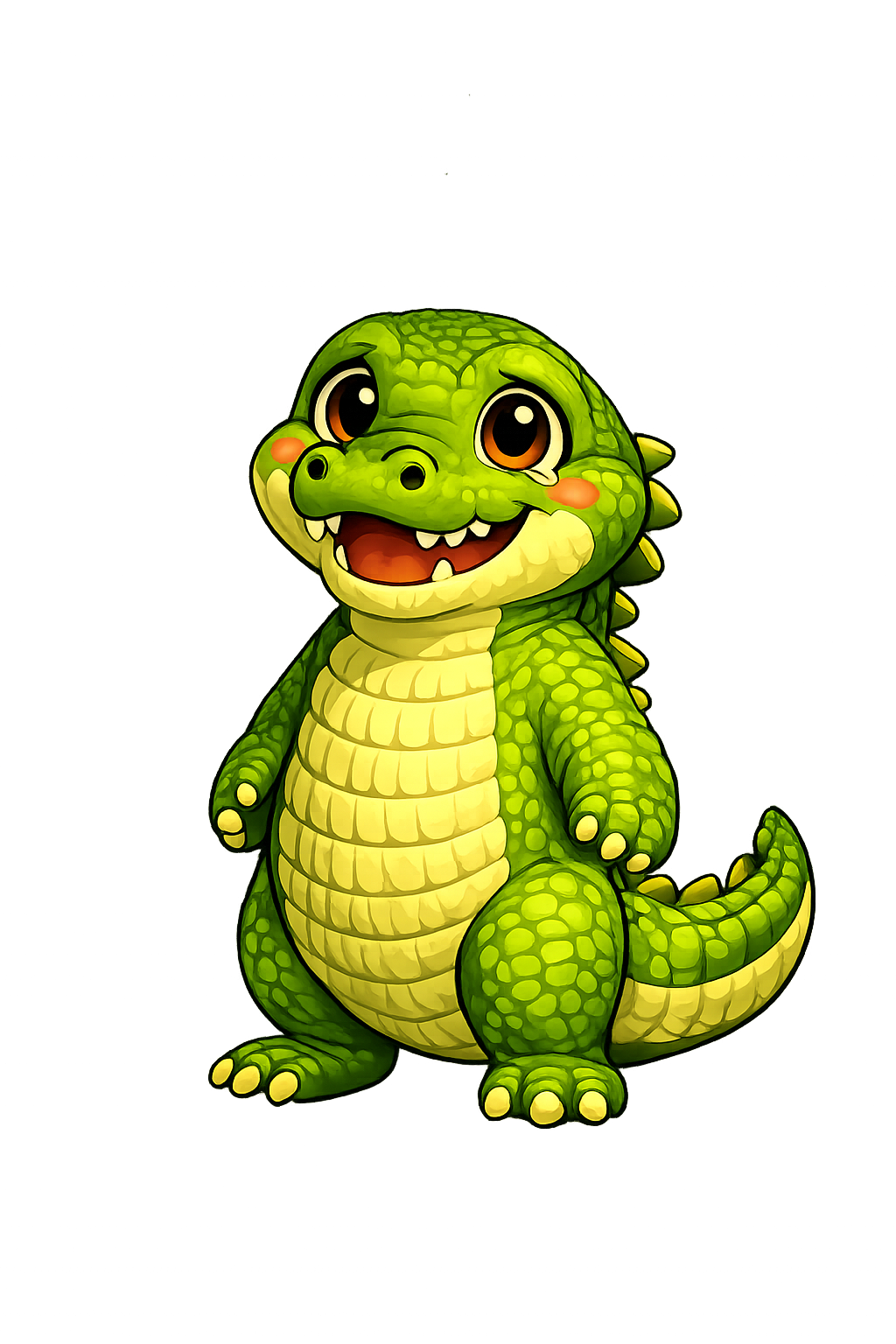 Sam the alligator mascot smiling